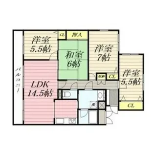 タウンシップ旭ヶ丘【2階】の間取り