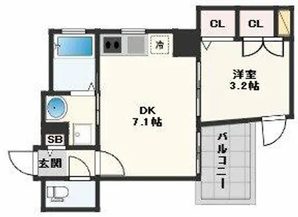 ALZA北浜【202号室】の間取り