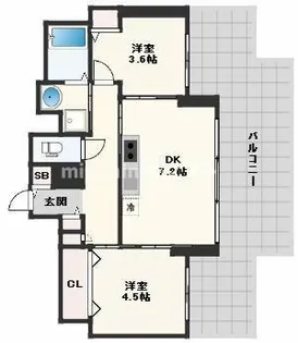 ALZA北浜【1203号室】の間取り