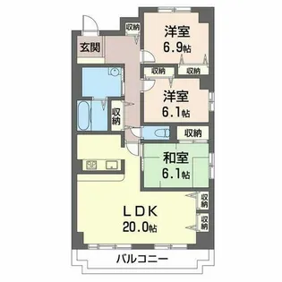 三渓ヒルズ【2階】の間取り