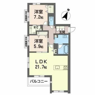 シャーメゾン川名【0302号室】の間取り