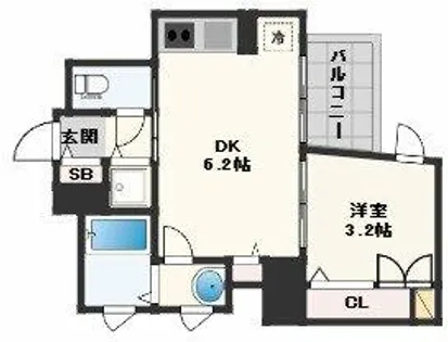 ALZA北浜【601号室】の間取り