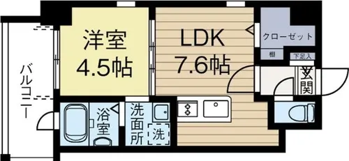 福岡県福岡市中央区清川2丁目【マンション】の間取り