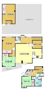 ラジュール箕面【2階】の間取り