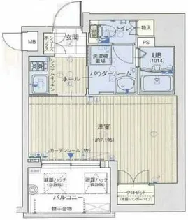 アスヴェル江戸堀【12階】の間取り