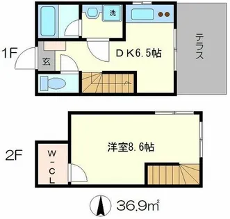ルミエールメゾン修学院【1階】の間取り