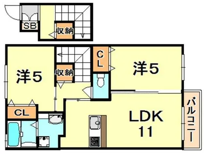 SUNNY GABLES【2階】の間取り