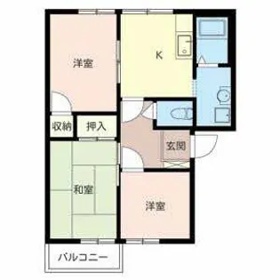 ボナール高塚台【B101号室】の間取り
