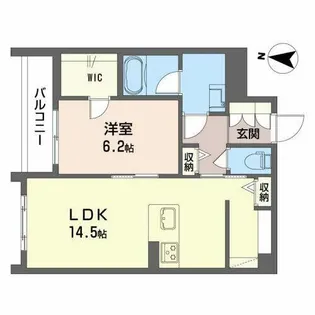シャーメゾン N 元町【0201号室】の間取り