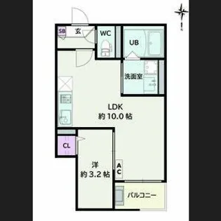 Jack minamijuichibanⅡ【2階】の間取り