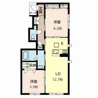シャーメゾン ルーチェ【0102号室】の間取り