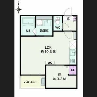 Jack minamijuichibanⅡ【3階】の間取り