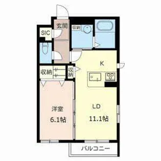 シャーメゾンプレミア明石大久保【0201号室】の間取り