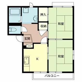 小阪グリーン・ハイツ【0207号室】の間取り