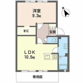 サニーコートA・B【B102号室】の間取り