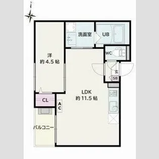 Jack higashinakajimaⅡ【302号室】の間取り