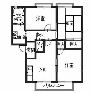 ヴィラコート壱番館【B202号室】の間取り