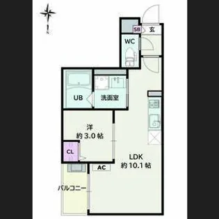 Jack minamijuichibanⅠ【2階】の間取り