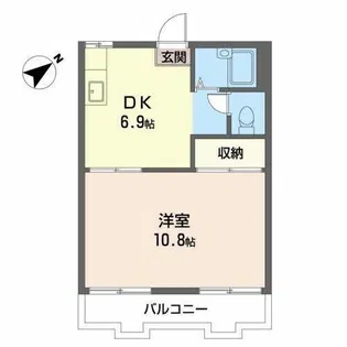 岩畑ハイツI【0201号室】の間取り