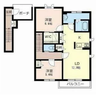 グリーン フィールII【C201号室】の間取り