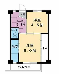 ビレッジハウス上条3号棟【2階】の間取り