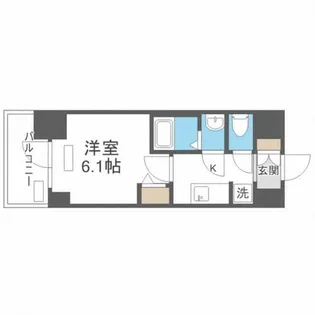 プレサンス松屋町ヴィゴラス【5階】の間取り