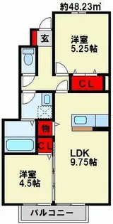 ヴァレーレ 若園【1階】の間取り
