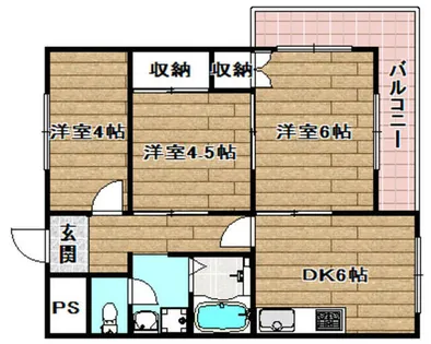 三廣ビル【308号室】の間取り