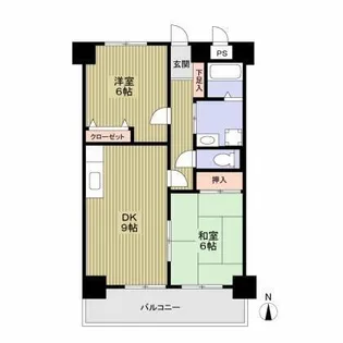 片岡マンション4【5階】の間取り