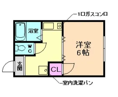 コーポラス槌屋【1階】の間取り