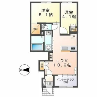ユニバース【1階】の間取り