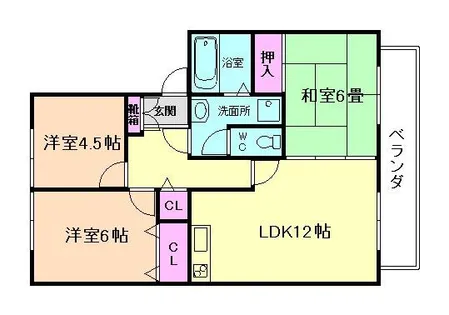 ボヌールB棟【2階】の間取り