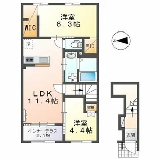 ユニバース【2階】の間取り