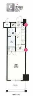 No.67 BENEFIT21博多【308号室】の間取り