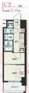 CLUB ORIENTNo.103【303号室】の間取り