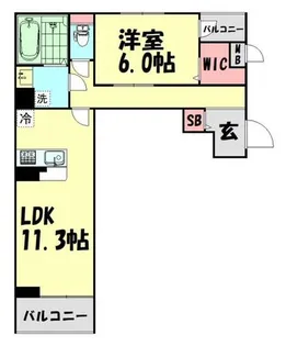 コンパル・りんくう【305号室】の間取り