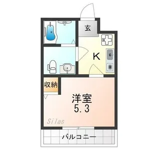 アパートメント二条城【3階】の間取り