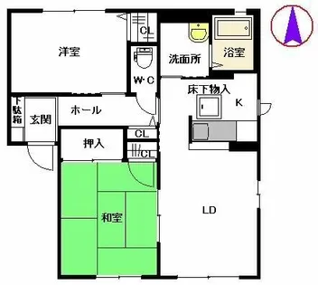メゾン・グレース E棟【E0102号室】の間取り
