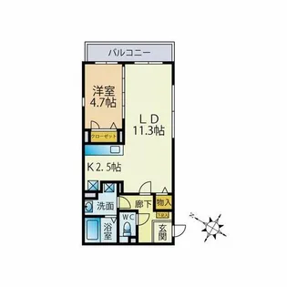 プリモ ソルジェンテⅡ【2階】の間取り