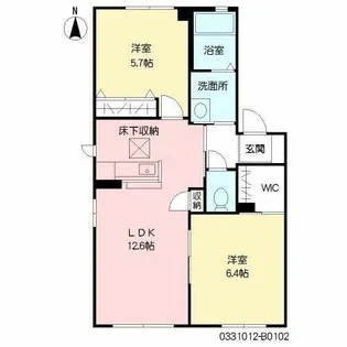 ヴィサージュ本城 B棟【1階】の間取り