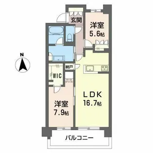 マストスタイル東白壁【0203号室】の間取り