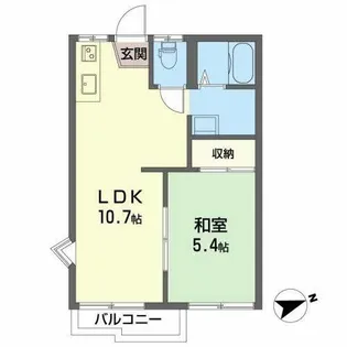 セキスイオークハイツ【0203号室】の間取り
