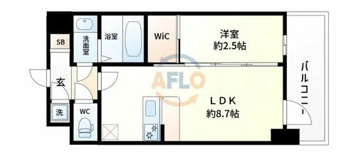 セレニテ新大阪グランデ ミリュー【6階】の間取り