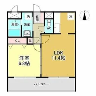 スプリング・ウェル【1階】の間取り