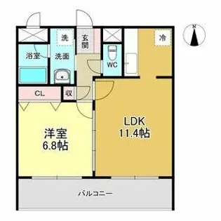 スプリング・ウェル【1階】の間取り