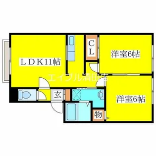 アーヴァン84【201号室】の間取り