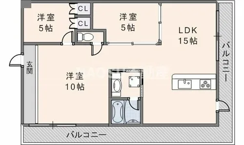 ルネセントエール【801号室】の間取り