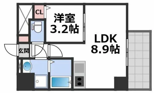 ジーグランデ九条【5階】の間取り