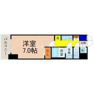 リシュドール川名駅【14階】の間取り