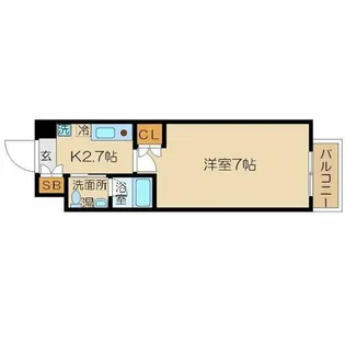 パウゼ東天満【4階】の間取り